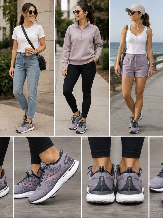 Brooks Shoes - Brooks Ghost 13 Women’s Running Shoes - Lavender/Gray Size 6.5 B Athletic